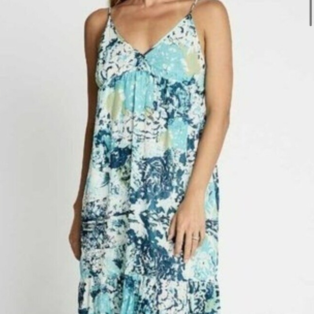 NWOT DEBBIE KATZ Talulah Boho Flowy Floral Cotton Cover-up Maxi Dress. Size M.